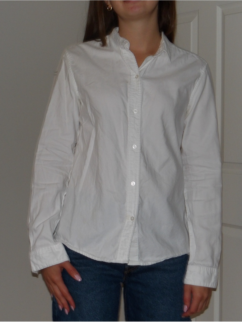 American Apparel White Button-Down Shirt